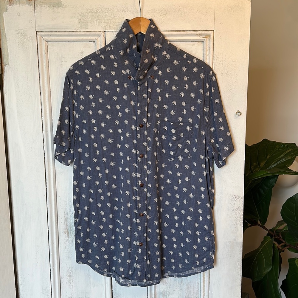 Rails short sleeve men’s linen button up large
